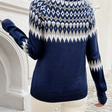 Ella | Geomeetrilise Kudumise Elegantne Kampsun