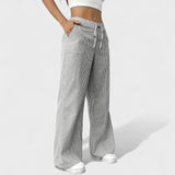 Maria - Mugavad laiad püksid elegantsete detailidega