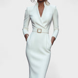 Inês - Elegantne Kleit Vööga