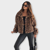 Leonor - Leopardimuster Mantel