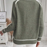 Avalon - Oliivroheline Puuvillane Kampsun