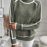 Avalon - Oliivroheline Puuvillane Kampsun