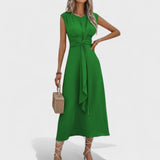 Emilia - Elegantne maksikleit ilma varrukateta ja ümmarguse kaelusega