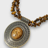 Maralis – Vintage kaelakee loodusliku kiviga ripatsiga