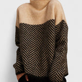 Malene - Kõrge kaelusega puuvillane kampsun