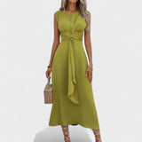 Emilia - Elegantne maxi kleit ilma varrukateta ja ümmarguse kaelusega