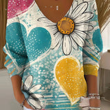 Béatrice – V-kaelusega värviline kampsun