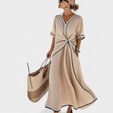 Filomena – Pikk triibuline kleit