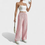 Maria - Mugavad laiad püksid elegantsete detailidega