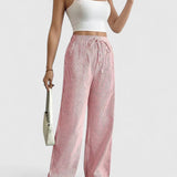 Maria - Mugavad laiad püksid elegantsete detailidega