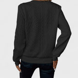 Minda - Naiste sviiter, millel on lukuga ja kudumisega palmikud