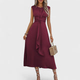 Emilia - Elegantne maxi kleit ilma varrukateta ja ümmarguse kaelusega