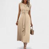 Emilia - Elegantne maxi kleit ilma varrukateta ja ümmarguse kaelusega