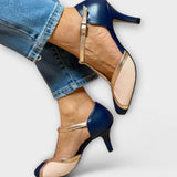 Alicia – Kõrged kontsad T-ribaga kahes toonis