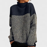 Malene - Kõrge kaelusega puuvillane kampsun