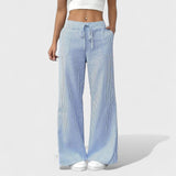 Maria - Mugavad laiad püksid elegantsete detailidega