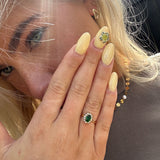 Amaryelle | 18K Kuldsest Rohelisest Tsirkoonist Sõrmus