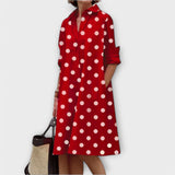 Olga - Moodne Särk Kleit Krae ja 3/4 Varrukatega