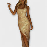 Vanessa - Elegantne kleit kõrge lõhiku jaotusega