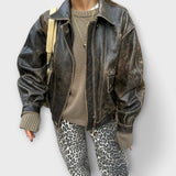 Carina - Vintage teksapüksid leopardimustriga