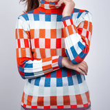 Erika - Kõrge Kaelusega Põimitud Kampsun