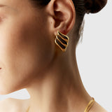 Aitana | Kolmekihilised Kõrvarõngad Tiiva Kujuga