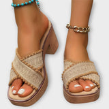 Camila - Paksud kontsad ristuva rihmaga