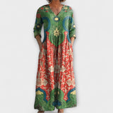 Raquel - Maxi kleit vintage lillemustriga