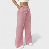 Maria - Mugavad laiad püksid elegantsete detailidega