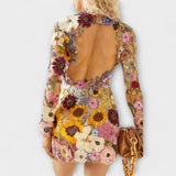 Dolores - 3D lillemustriga kleit