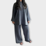 Ingrid - Pluss Suurus Komplekt - Ribatud Stiil