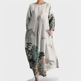 Ana - V-kaelusega värviline kleit